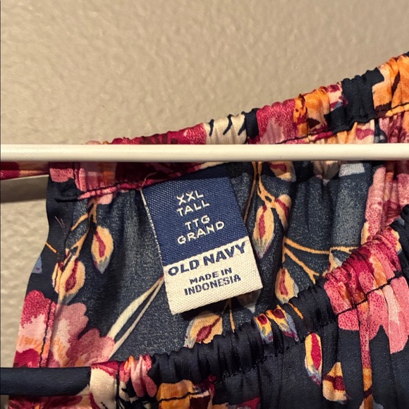 Old Navy Floral XXL Tall Maxi Dress - Black and Orange and Pink - Picture 2 of 16